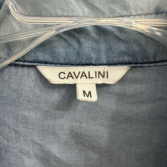 Cavalini Soft Chambray Denim Button Down Shirt NWT Medium Buttondown Top New 8 - Picture 7 of 8